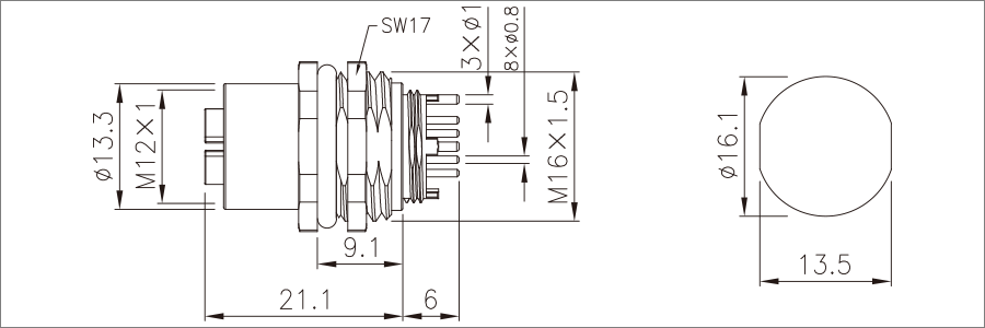 M12-M12板前安装孔型插座X型-数据型-PCB式-900x300-1.png