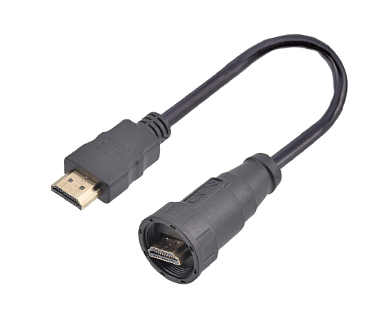 HDMI 公直头/公直式 带线插头(螺纹式)