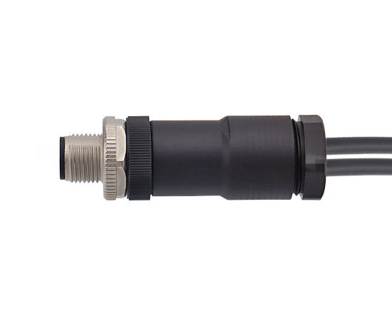 M12 Straight Male Double Entry Line Assembled Plug Screw }
